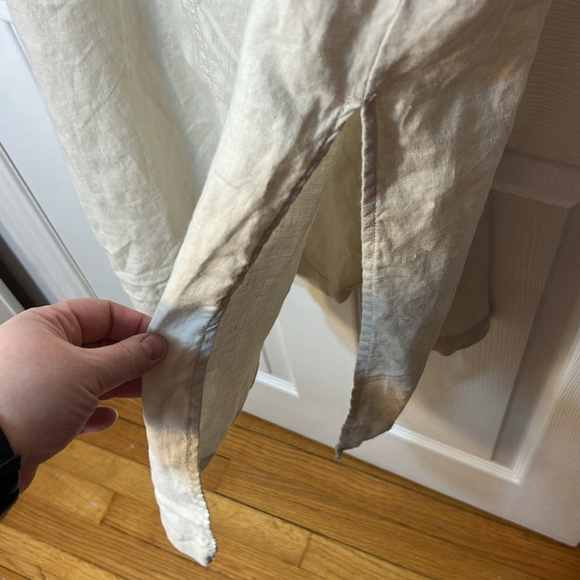 Old Navy beige hundred percent linen belted maxi length skirt size 18 - Picture 8 of 8